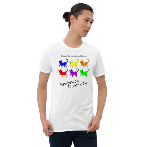 Different Cat Colors on white T-Shirt