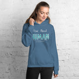 Handwritten Reminder in Blue Hoodie